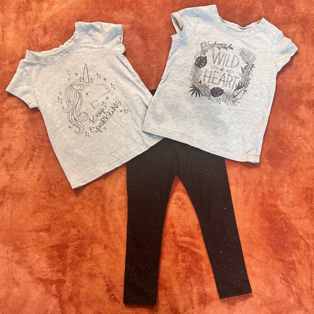 Cat & Jack Gray and Black Kids Matching Set